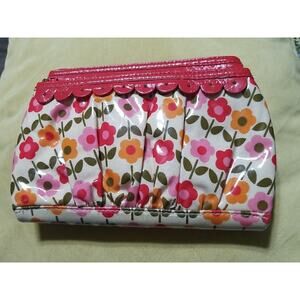 VERA BRADLEY Frill Collection Folkoric Twice As Nice Cosmetic Bag Clutch Wallet